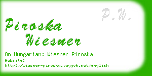 piroska wiesner business card